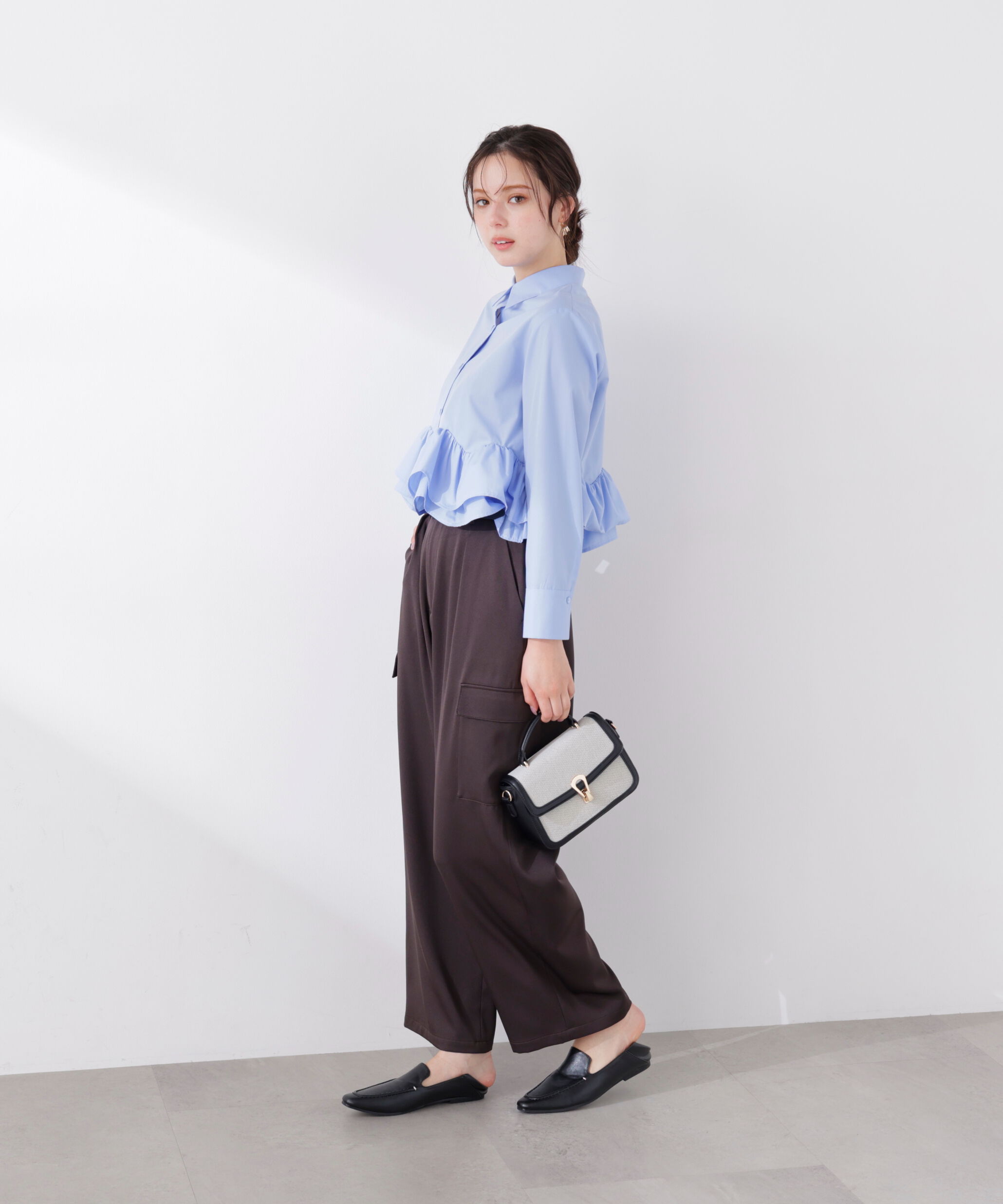 PROPORTION BODY DRESSING「〈a/mie〉ホイップフリルシャツ　26SS」|シャツ・ブラウス|