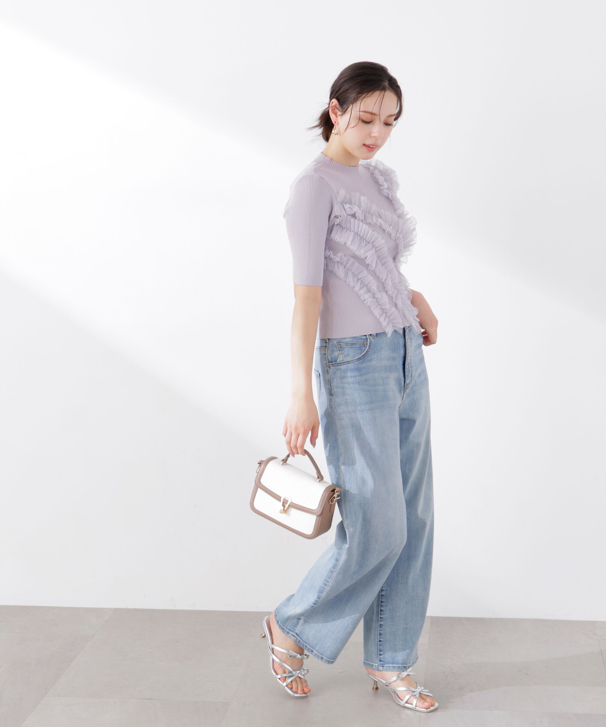 PROPORTION BODY DRESSING「チュールフリル付きニット　26SS」|ニット・セーター|