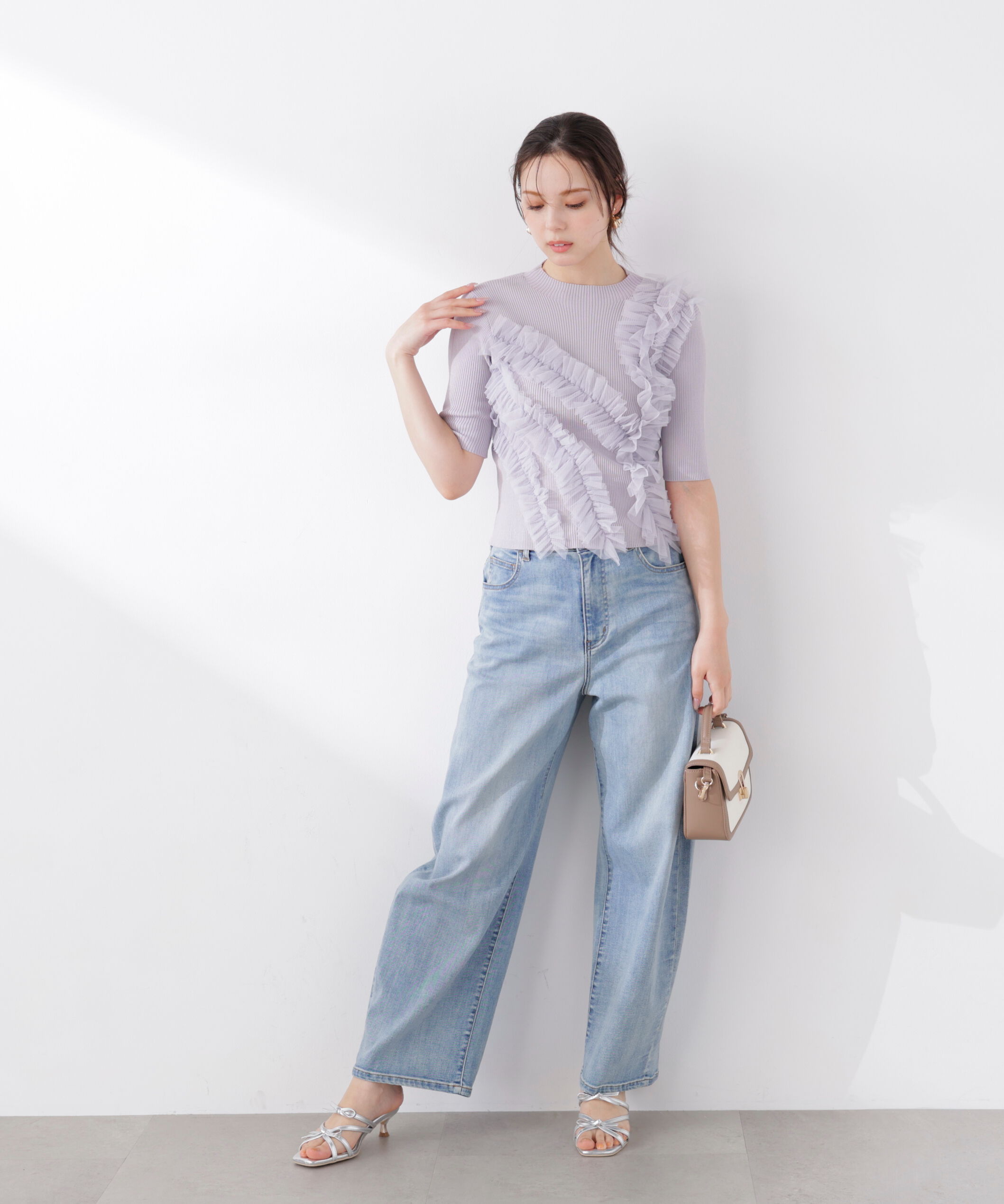 PROPORTION BODY DRESSING「チュールフリル付きニット　26SS」|ニット・セーター|