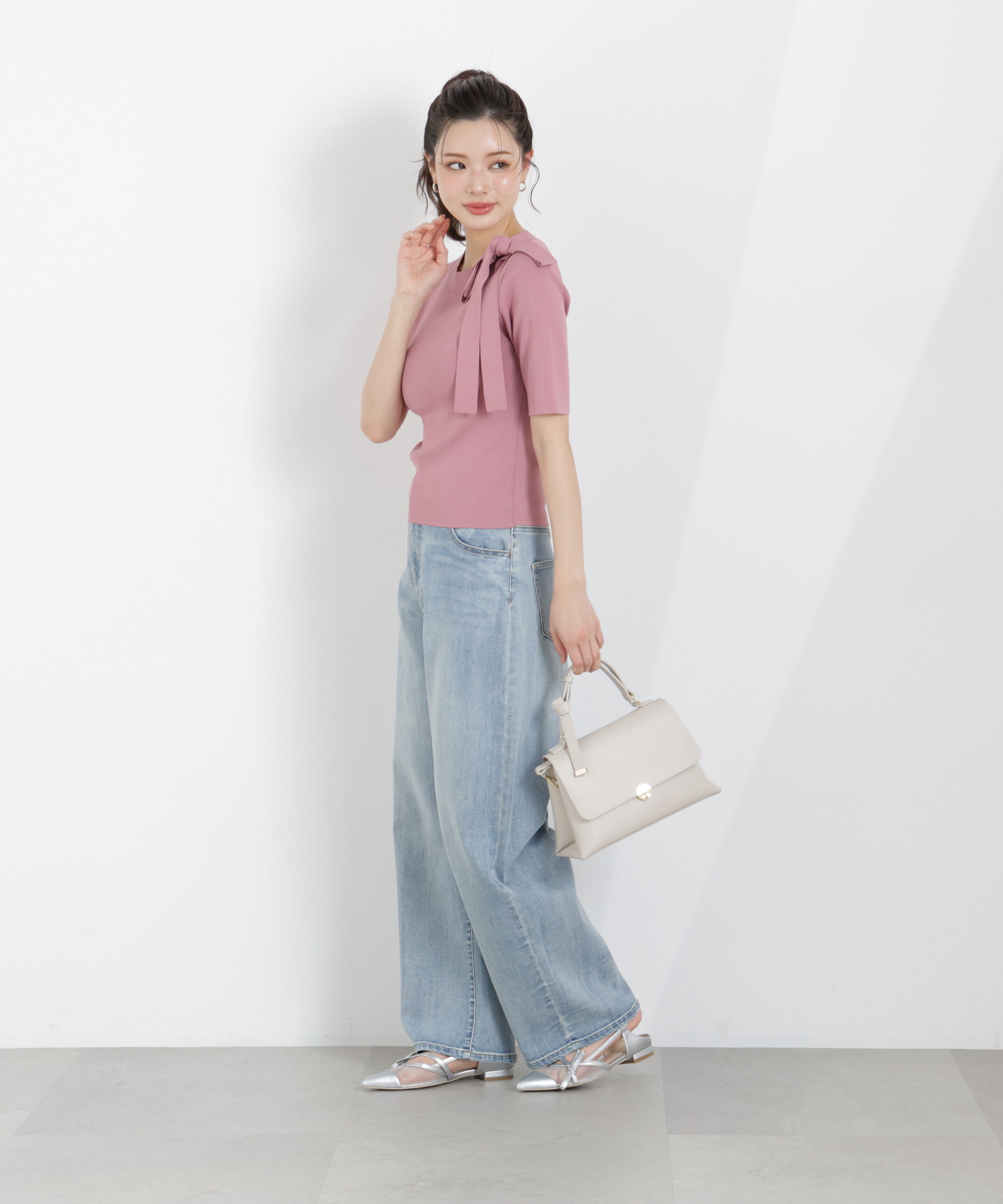 PROPORTION BODY DRESSING「＜UV＞サイドリボンニット　26SS」|ニット・セーター|