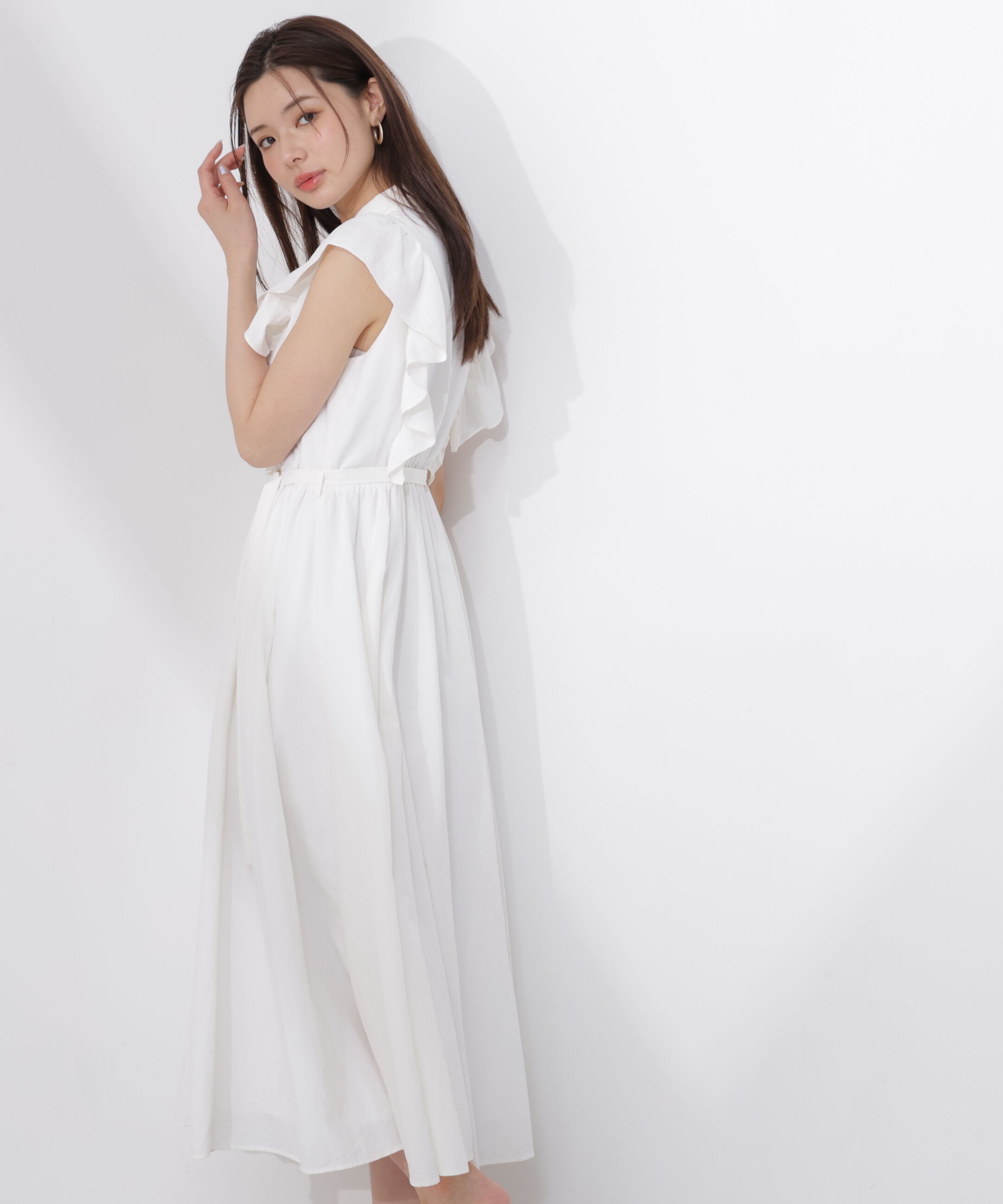 PROPORTION BODY DRESSING「＜中川紅葉さん着用＞フロントレースシャツワンピース」|ワンピース|