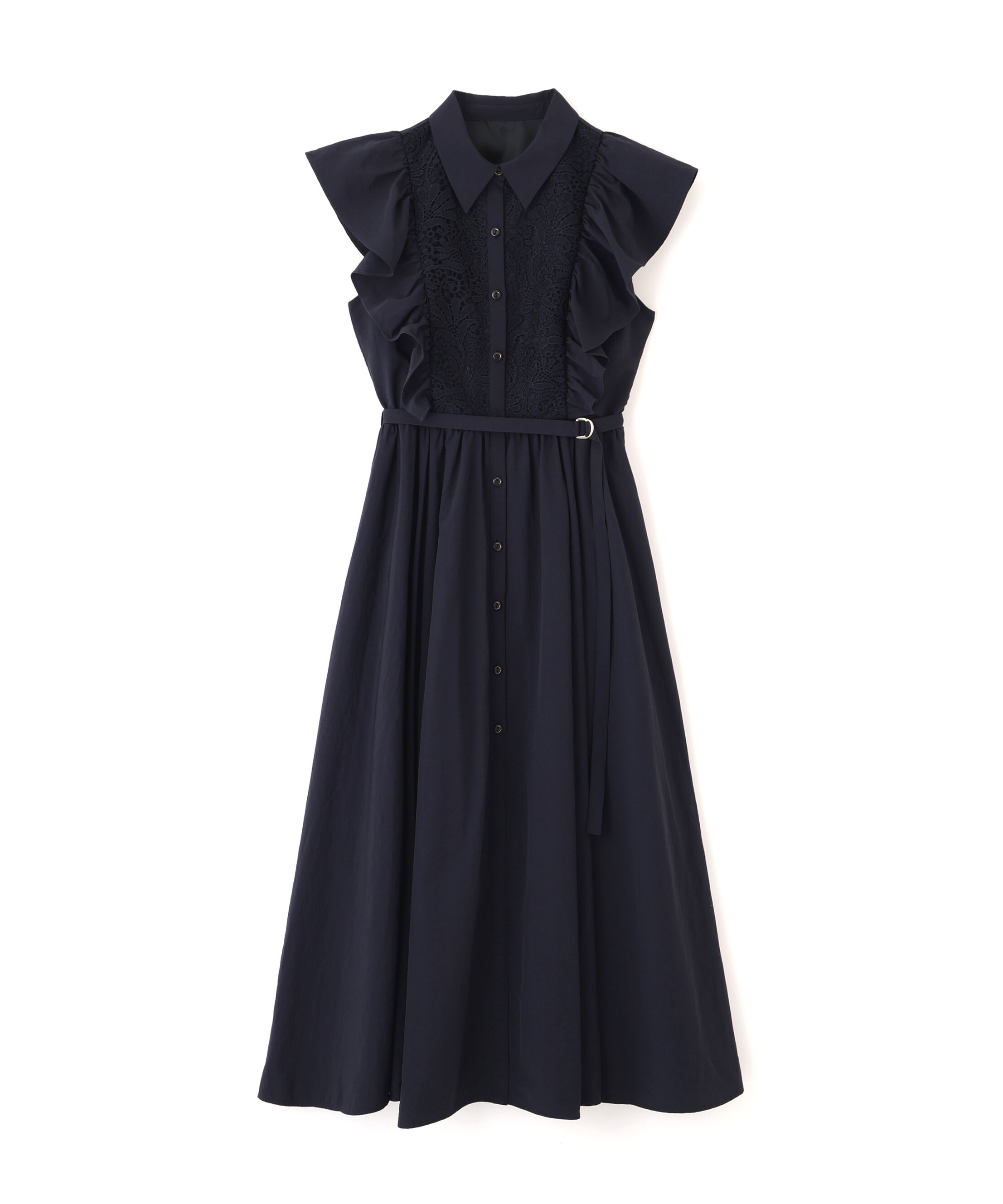 PROPORTION BODY DRESSING「＜中川紅葉さん着用＞フロントレースシャツワンピース」|ワンピース|