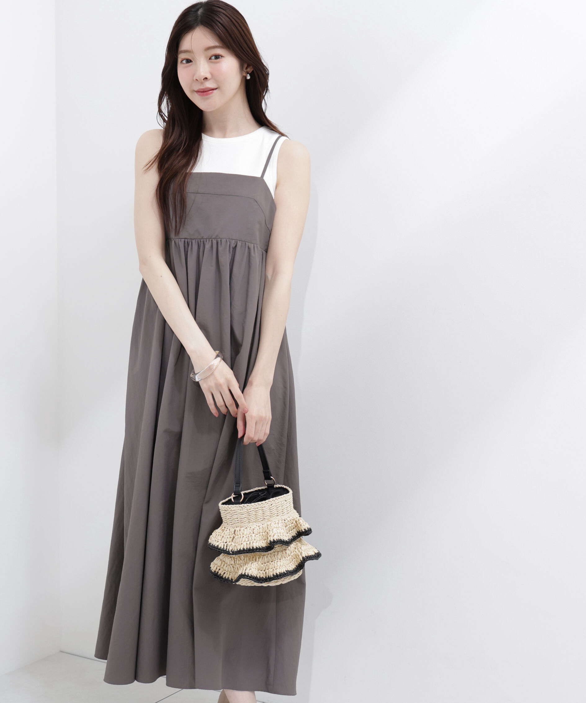 PROPORTION BODY DRESSING「カットドッキングキャミワンピース」|ワンピース|