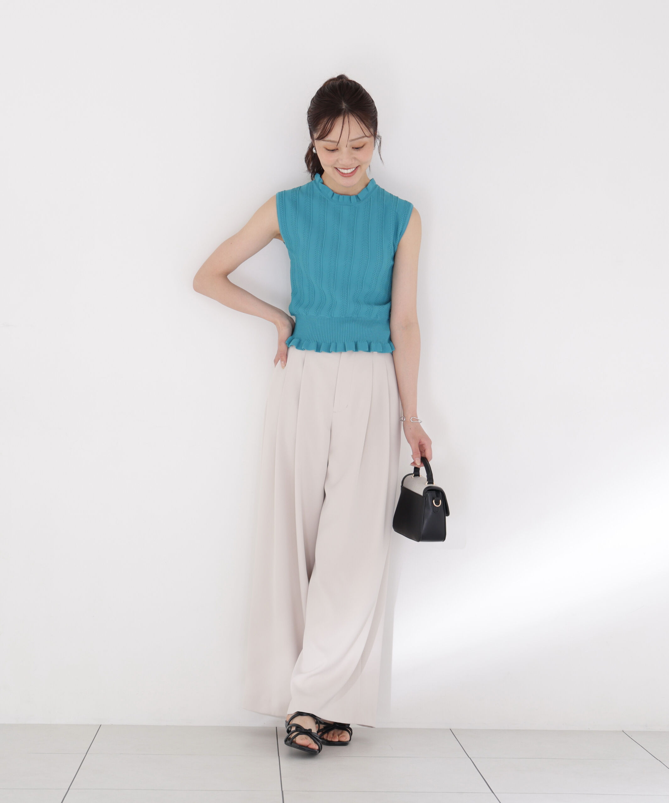 PROPORTION BODY DRESSING「レース編みノースリーブニット」|ニット・セーター|