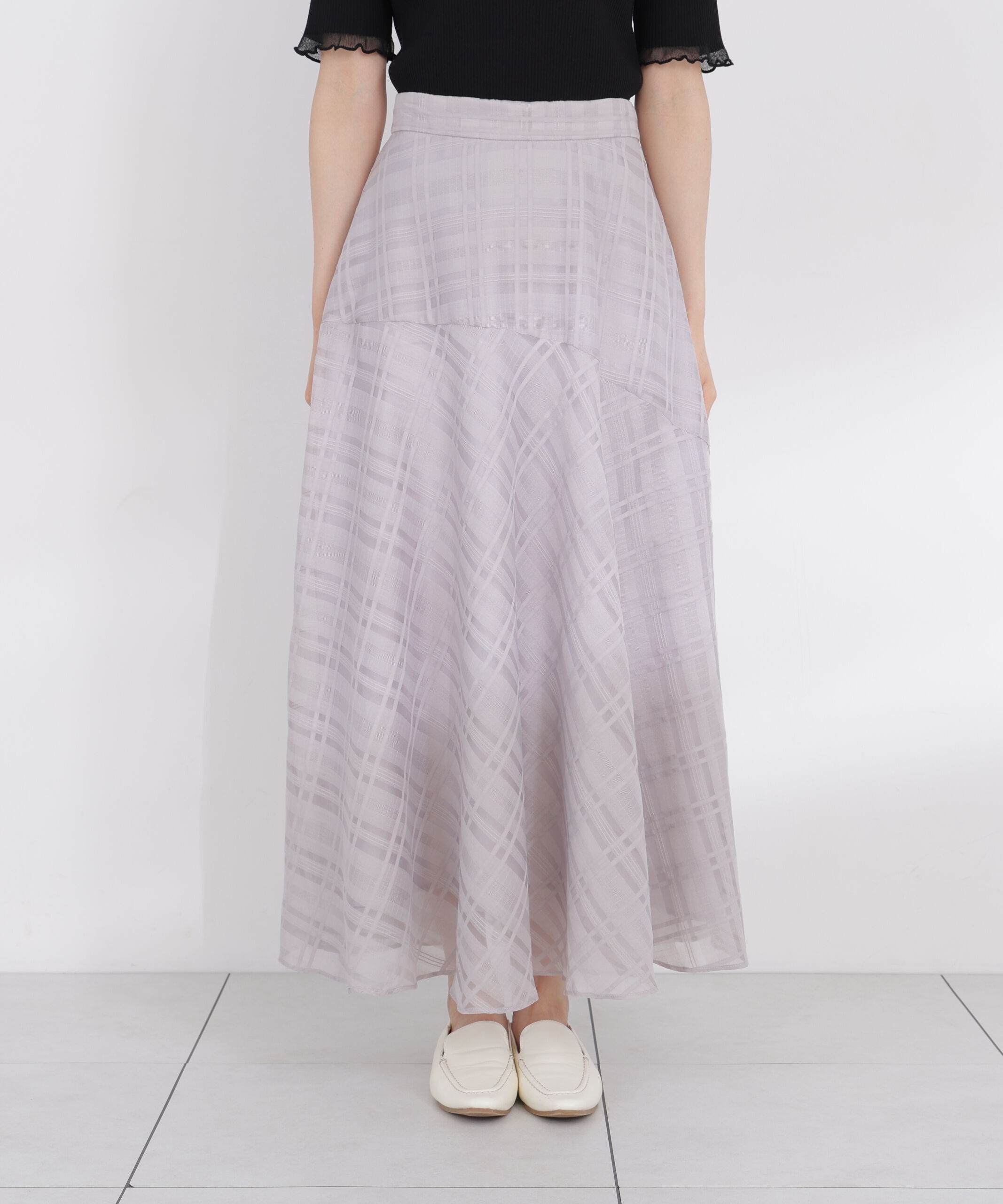 PROPORTION BODY DRESSING「シアーチェックスカート」|スカート|