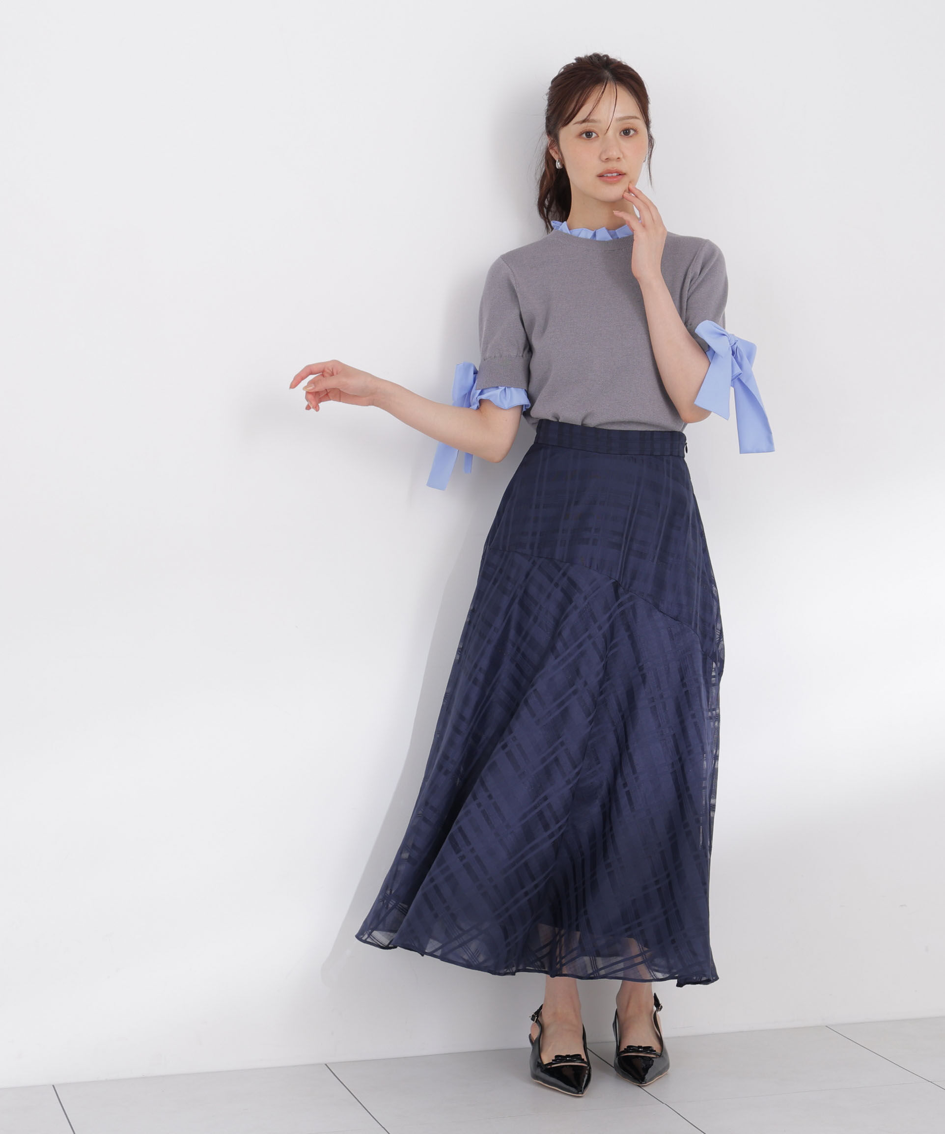 PROPORTION BODY DRESSING「シアーチェックスカート」|スカート|