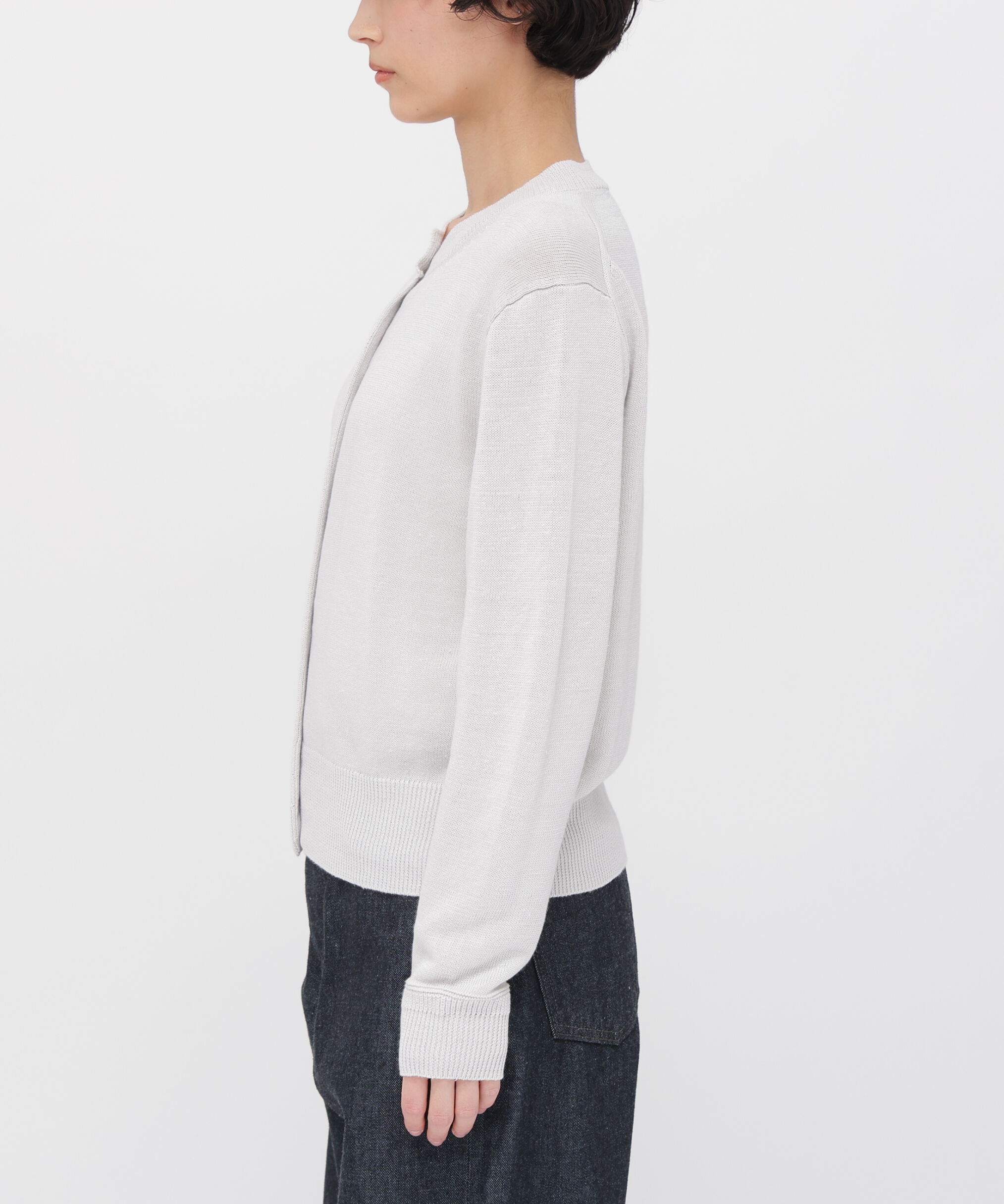  「TWISTED LINEN COTTON KNITWEAR」|カーディガン|