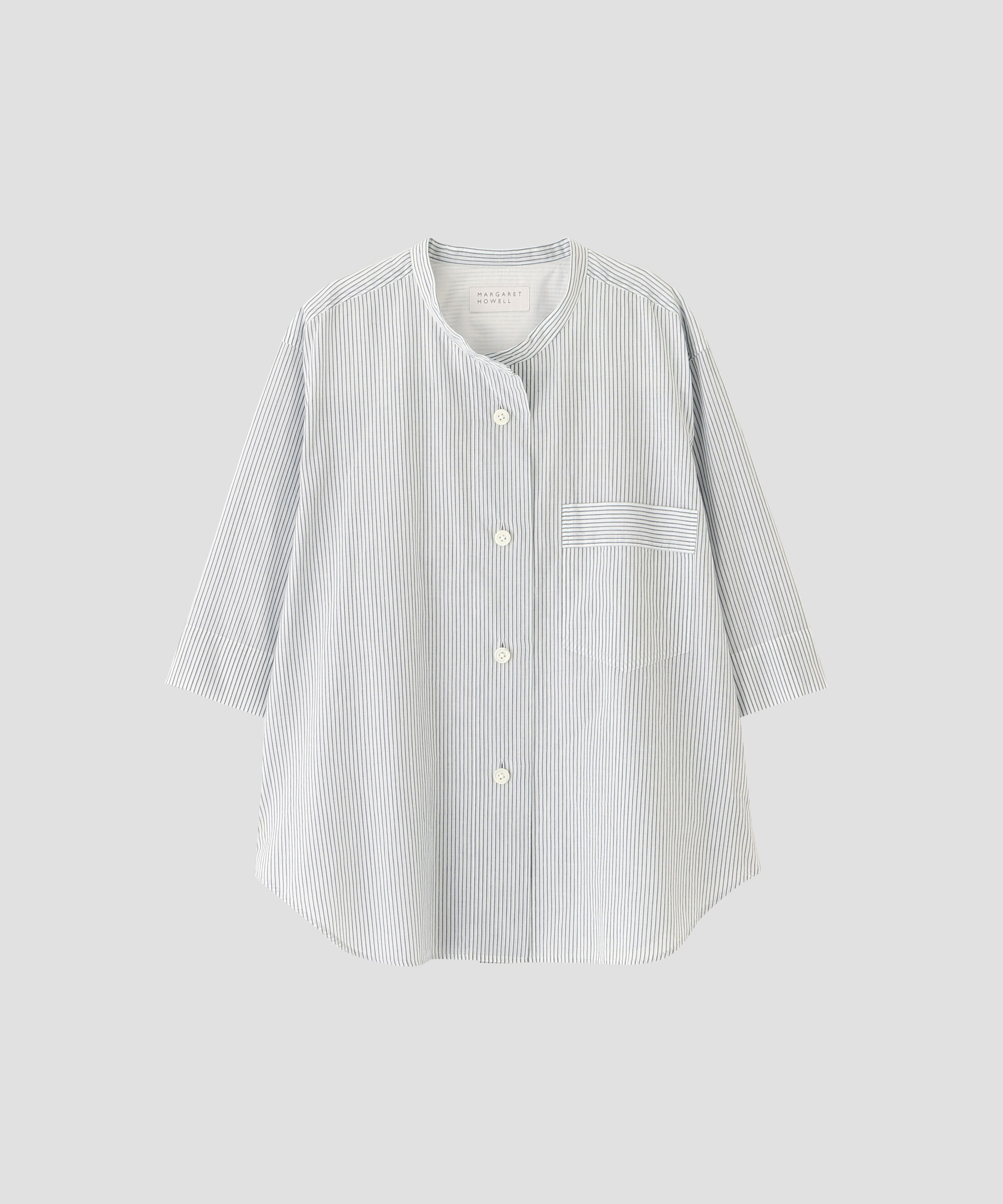MARGARET HOWELL HOUSEHOLDGOODS「COTTON LINEN MINI STRIPE SHIRT」|シャツ・ブラウス|