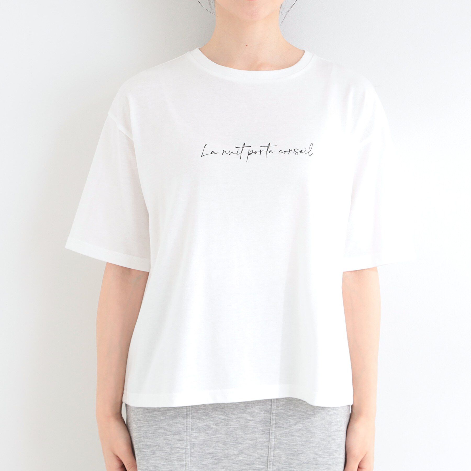 SHOO･LA･RUE「【2点セット/S-LL】ニットベスト＆ロゴTシャツSET」|その他|