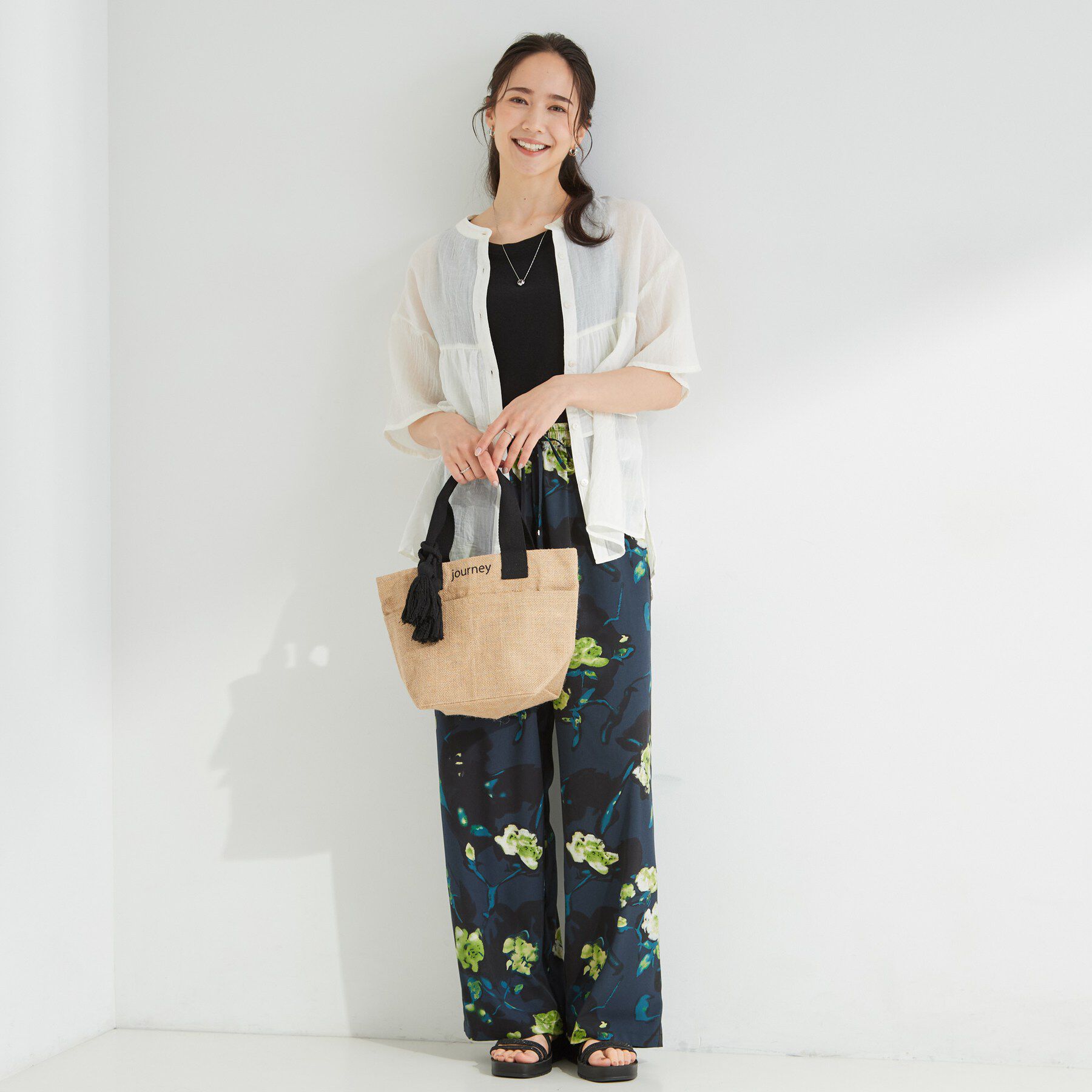 SHOO･LA･RUE「フロントフリル シアーワッシャーブラウス」|シャツ・ブラウス|