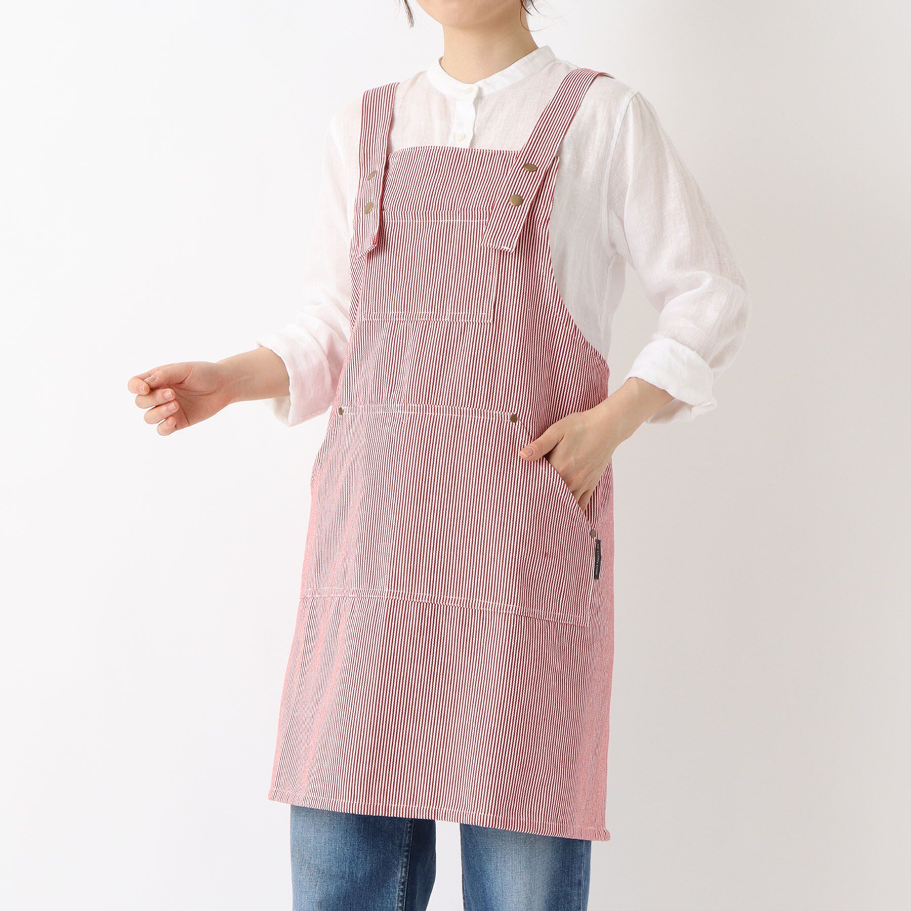 212 KITCHEN STORE「ヒッコリーストライプエプロン M RD ＜212Kオリジナル＞」|食器・キッチングッズ|その他