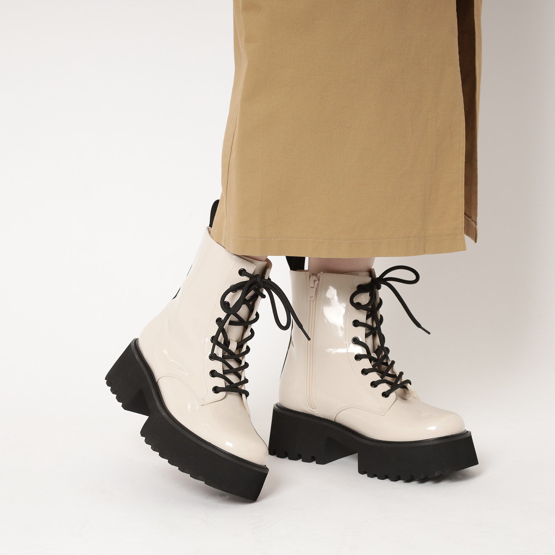 ESPERANZA「【晴雨兼用】レースアップレインブーツ」|ショートブーツ|