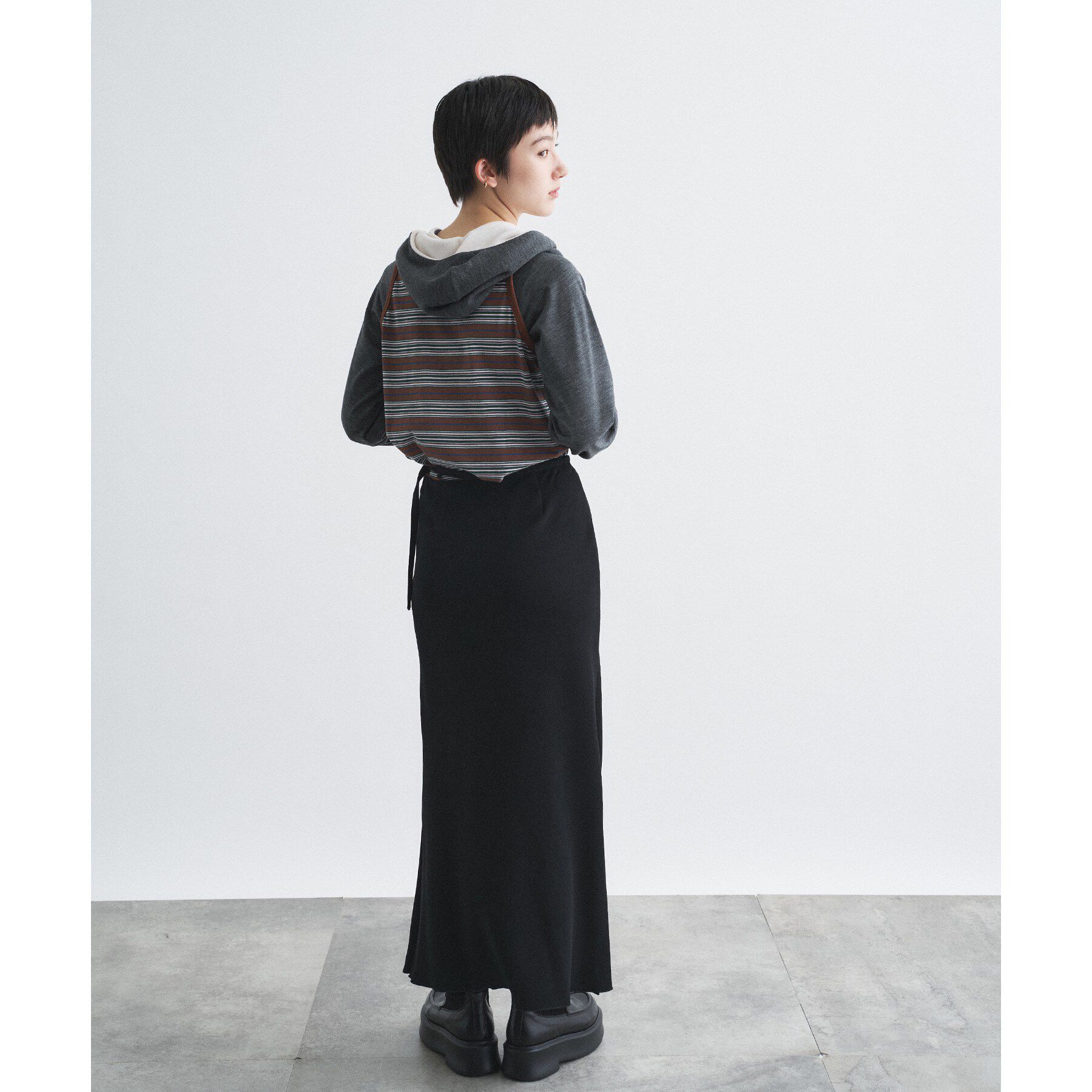 CODE A「Girls department Club｜BORDER TANK LAYER LS」|Tシャツ・カットソー|