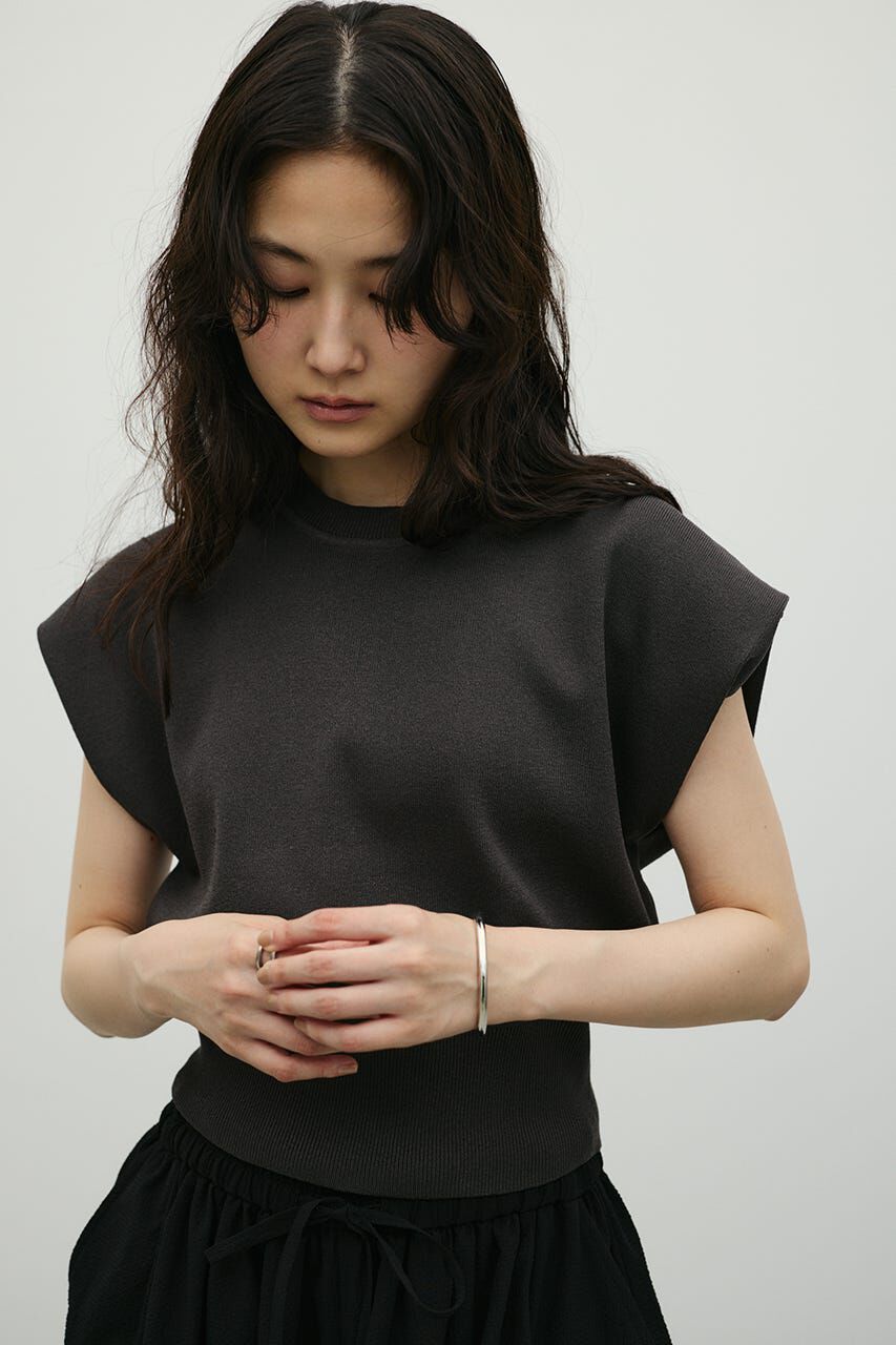 STYLEMIXER「ショルダータックニット」|タンクトップ|C.GRY