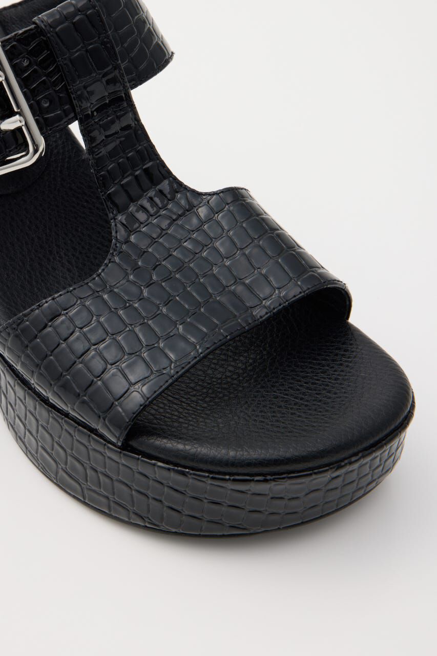 MOUSSY「CROCO CHUNKY HEEL サンダル」|サンダル|