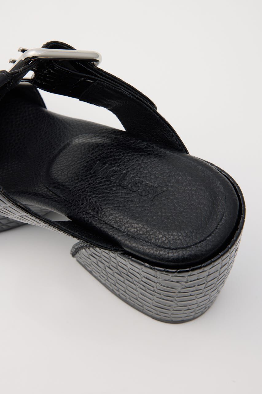 MOUSSY「CROCO CHUNKY HEEL サンダル」|サンダル|