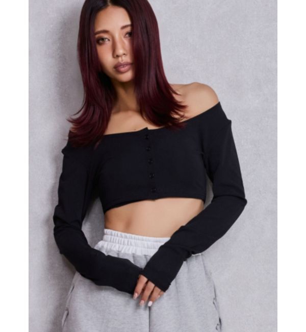 GYDA「シアーショートトップス」|Tシャツ・カットソー|