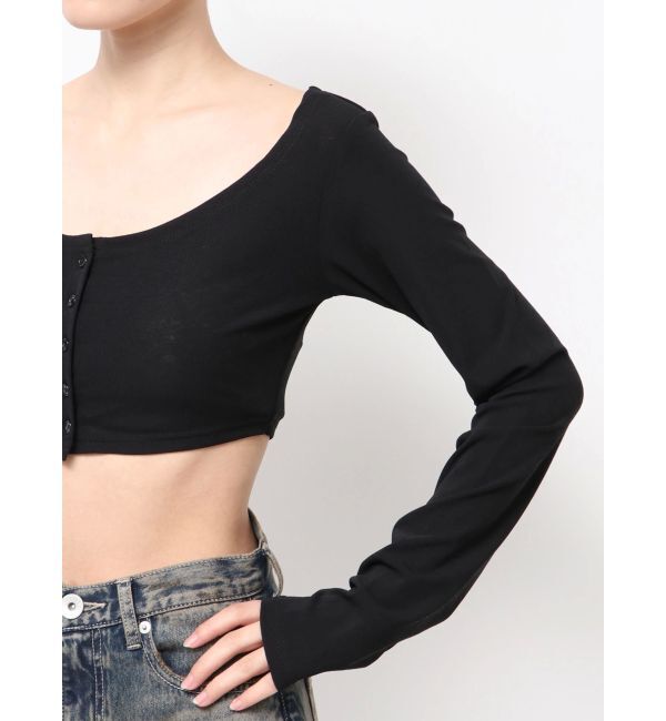 GYDA「シアーショートトップス」|Tシャツ・カットソー|