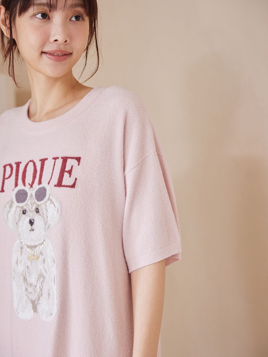 gelato pique「ファッションCATS&DOGSジャガードミニワンピース」|ルームウェア|