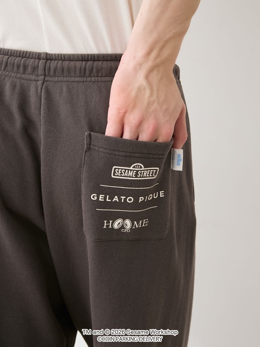 GELATO PIQUE HOMME「【SESAMESTREET&times;CPDHOOME meets GELATOPIQUE】コットン裏毛プリントロングパンツ」|ルームウェア|