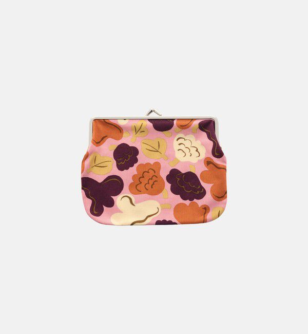 Marimekko「Pieni Kukasta kukkaan Puolikas Kukkaro がま口ポーチ」|ポーチ|ﾋﾟﾝｸ&times;ｵﾌﾎﾜｲﾄ&times;ﾌﾟﾗﾑ