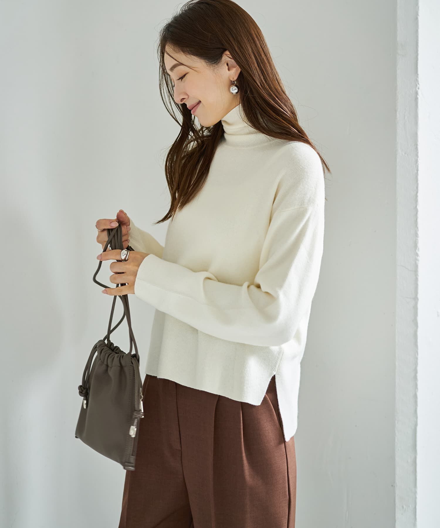 STYLE DELI「ソフトタッチ◆タートルネックワイドトップス」|ニット・セーター|