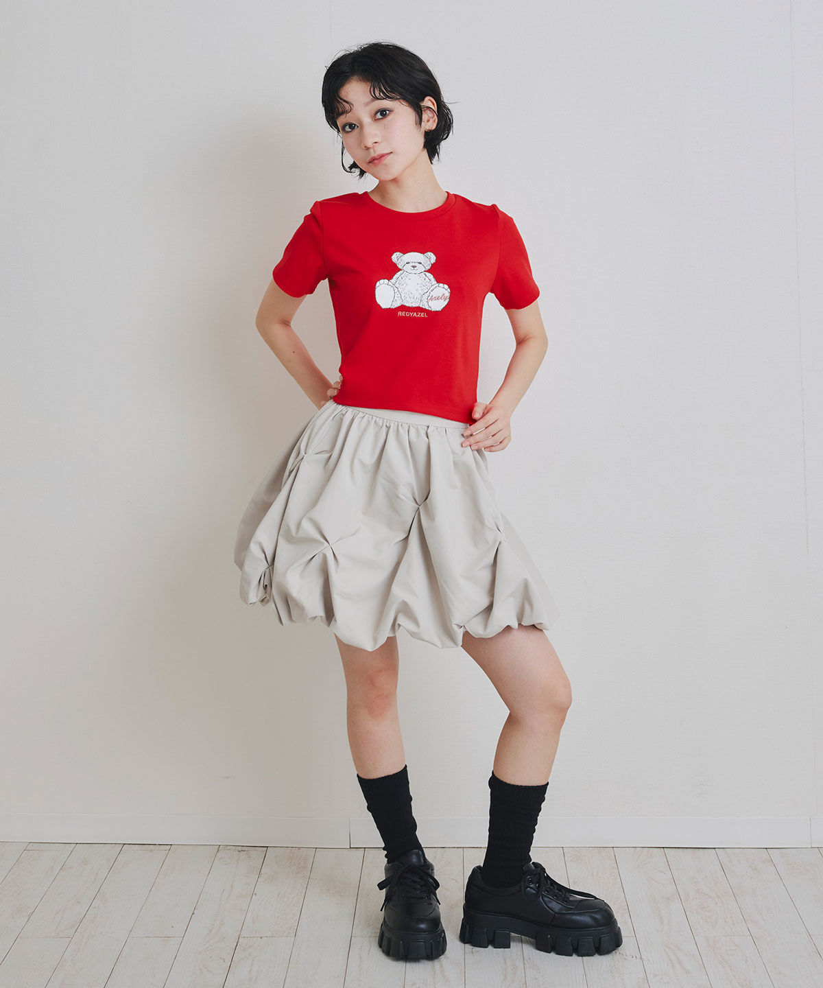 REDYAZEL「Azely コンパクトTシャツ」|Tシャツ・カットソー|