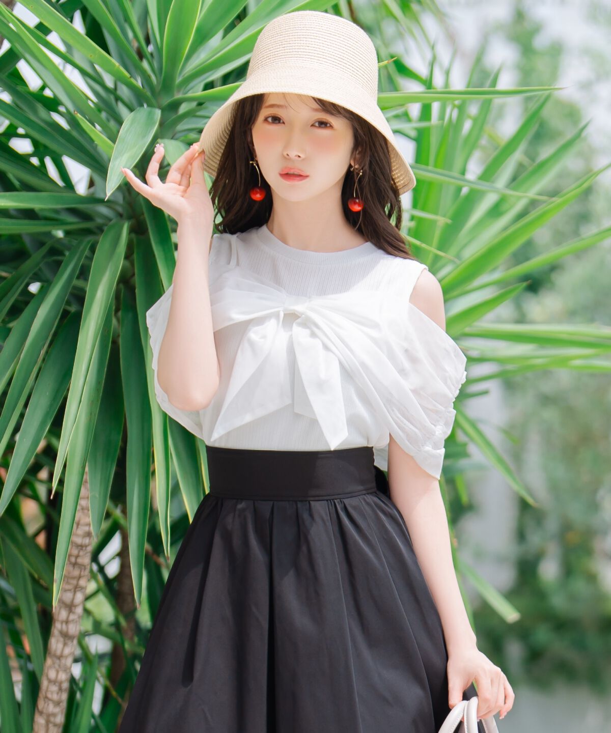 WILLSELECTION「リボンレイヤードカットトップス」|Tシャツ・カットソー|