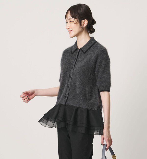 UNITED ARROWS「フォックスカシミヤ オーガンジーコンビ ポロニット」|ニット・セーター|