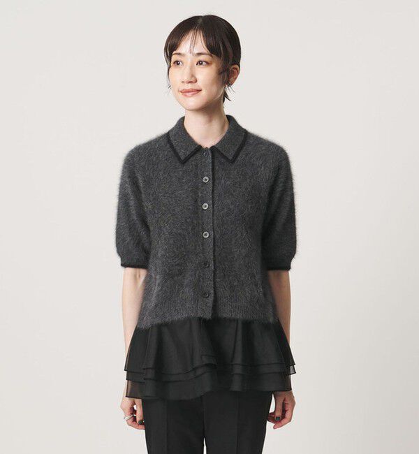 UNITED ARROWS「フォックスカシミヤ オーガンジーコンビ ポロニット」|ニット・セーター|