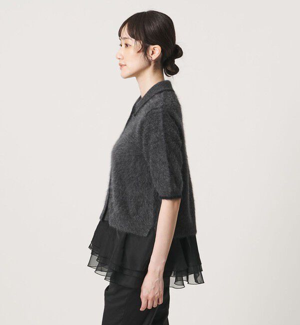 UNITED ARROWS「フォックスカシミヤ オーガンジーコンビ ポロニット」|ニット・セーター|