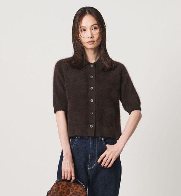 UNITED ARROWS「フォックスカシミヤ オーガンジーコンビ ポロニット」|ニット・セーター|