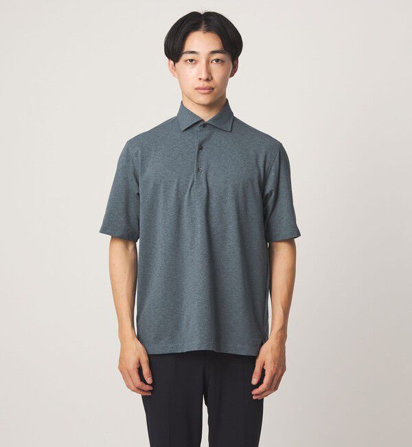 UNITED ARROWS green label relaxing「プライムフレックス ドット メッシュ カッタウェイ ビズポロ ポロシャツ -ストレッチ・吸水速乾・通気性-」|ポロシャツ|