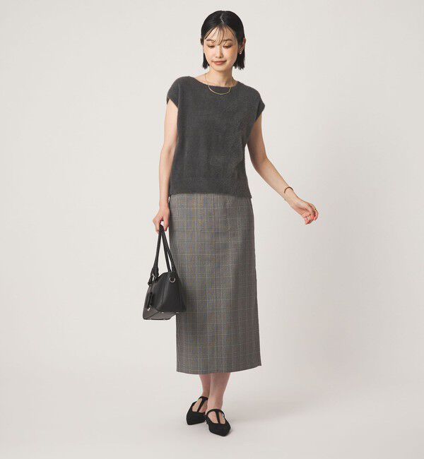 UNITED ARROWS green label relaxing「フラッフフェザー 2WAY フレンチスリーブ ニット」|ニット・セーター|