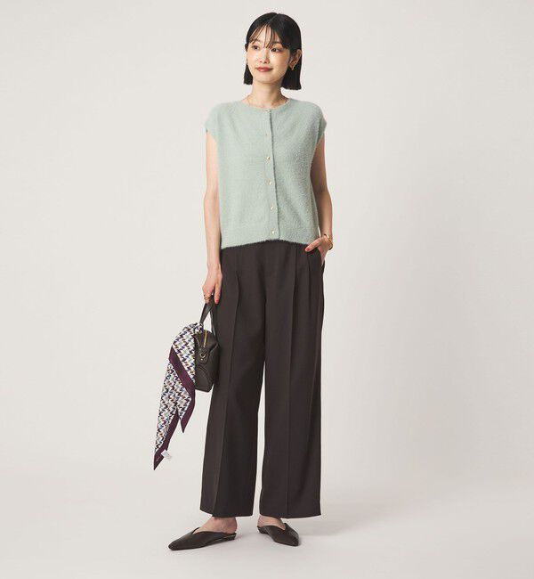 UNITED ARROWS green label relaxing「フラッフフェザー 2WAY フレンチスリーブ ニット」|ニット・セーター|