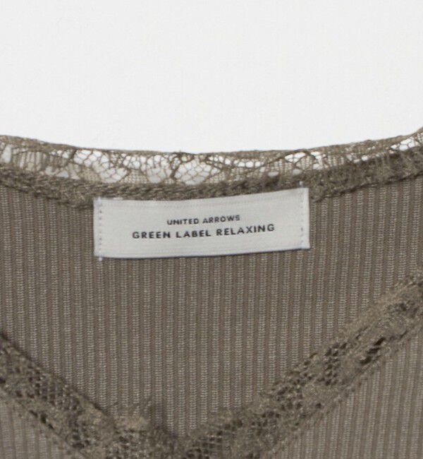 UNITED ARROWS green label relaxing「ブライトリブ レース 5分袖 プルオーバー カットソー」|Tシャツ・カットソー|
