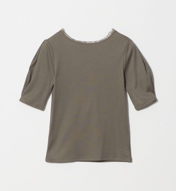 UNITED ARROWS green label relaxing「ブライトリブ レース 5分袖 プルオーバー カットソー」|Tシャツ・カットソー|