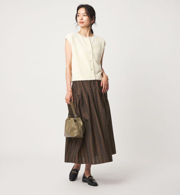 UNITED ARROWS green label relaxing「チェック タック フレア スカート」|フレア|