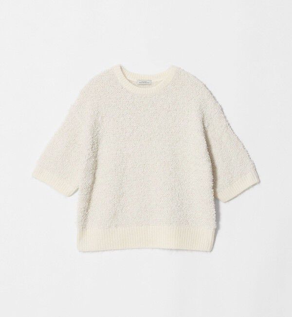 UNITED ARROWS green label relaxing「リボンヤーン ハーフスリーブ ニット プルオーバー」|ニット・セーター|