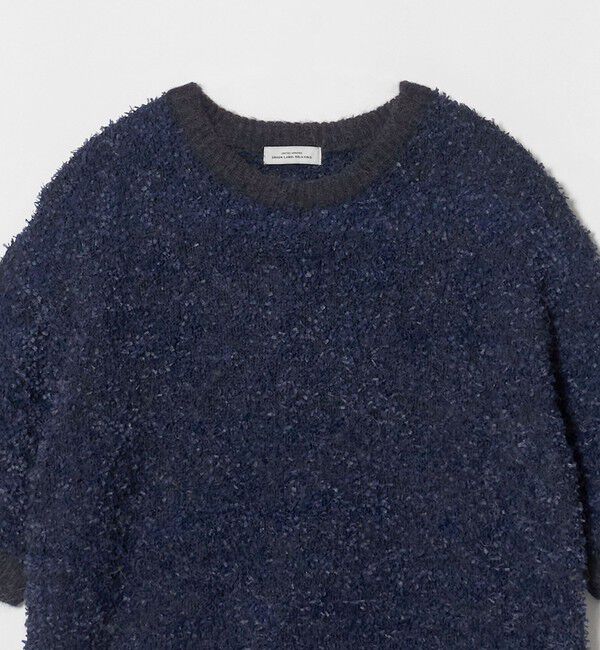 UNITED ARROWS green label relaxing「リボンヤーン ハーフスリーブ ニット プルオーバー」|ニット・セーター|