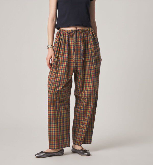 STEVEN ALAN「＜Steven Alan＞タック ギャザー イージーパンツ」|その他|RED