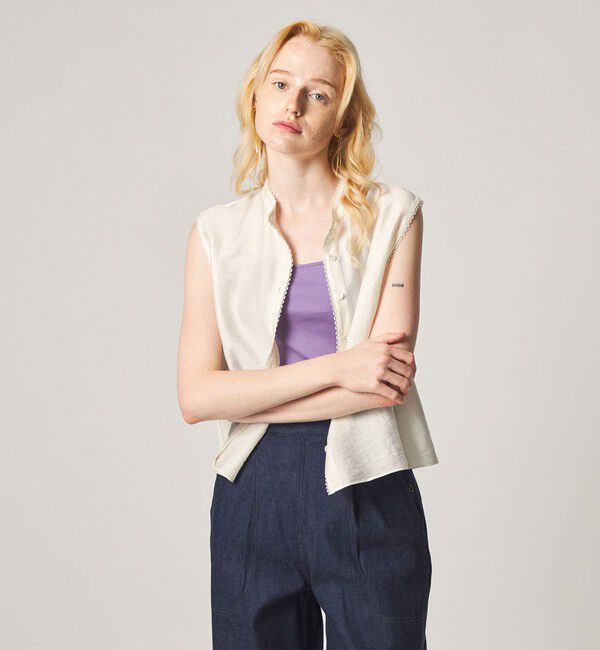 STEVEN ALAN「＜Steven Alan＞レース ノースリーブ ブラウス」|チュニック|