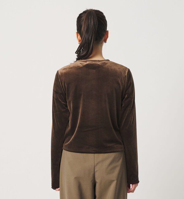BEAUTY&YOUTH UNITED ARROWS「ベロア コンパクト カーディガン ウォッシャブル」|カーディガン|