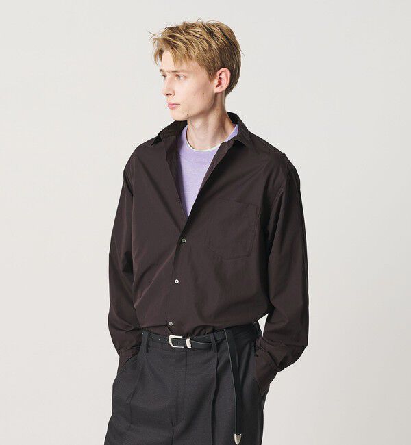 BEAUTY&YOUTH UNITED ARROWS「HI-LINE 120/2 ブロード レギュラー シャツ」|シャツ・ブラウス|DK.BROWN