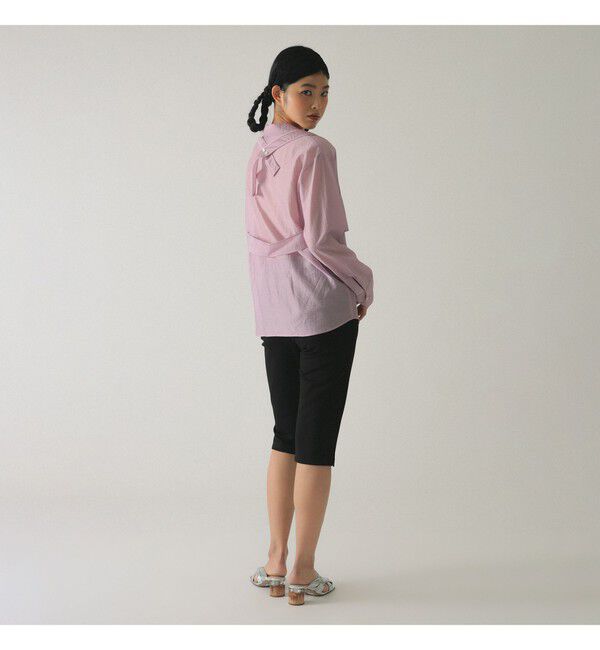 Ray BEAMS 「シアー レイヤード シャツ      26SS 日除け 紫外線対策 冷房対策 デザインシャツ 春夏」|シャツ・ブラウス|