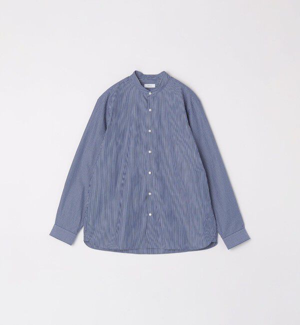 SHIPS any「SHIPS any:〈洗濯機可能〉ストライプ / ソリッド リラックス バンドカラー シャツ 26AW◆」|シャツ・ブラウス|