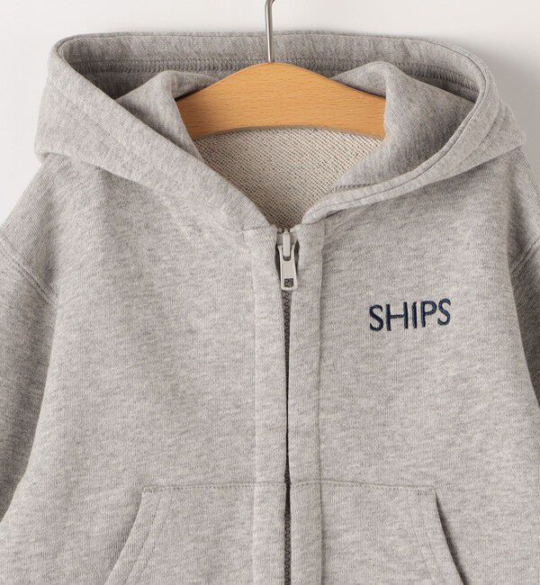 SHIPS KIDS「SHIPS KIDS:80～90cm / ロゴ フード ジップ パーカ」|パーカー|