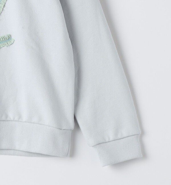 SHIPS KIDS「SHIPS KIDS:80～90cm / スパンコール フリル スウェット」|スウェット・ジャージ|