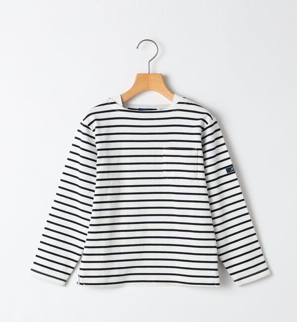 SHIPS KIDS「SHIPS KIDS:140～150cm /ボーダー ロングスリーブTシャツ」|Tシャツ・カットソー|ホワイト系