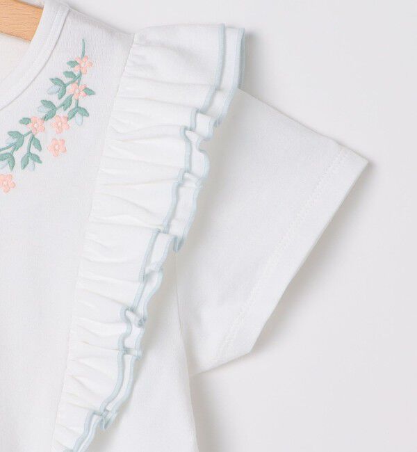 SHIPS KIDS「SHIPS KIDS:80～90cm / ネックフラワー Tシャツ」|Tシャツ・カットソー|